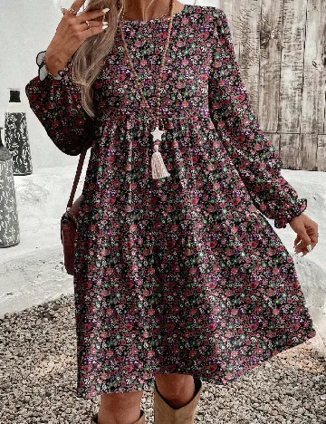 Rochie medie SHEIN CURVE, floral print