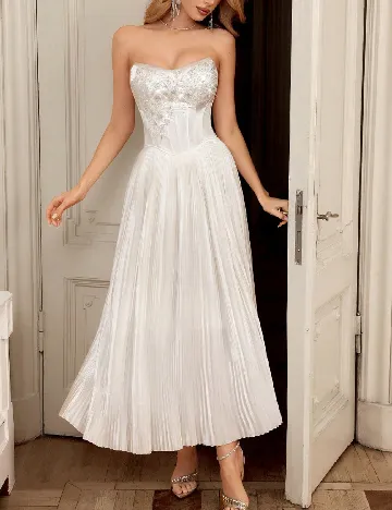 Rochie medie SHEIN, alb