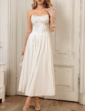 Rochie medie SHEIN, alb