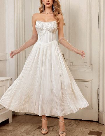 Rochie medie SHEIN, alb