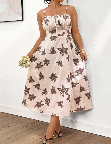 Rochie medie SHEIN CURVE, crem