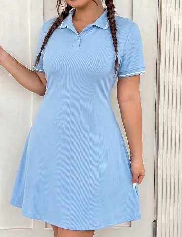 Rochie scurta SHEIN CURVE, albastru
