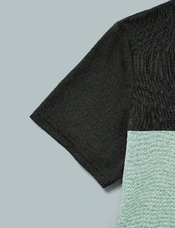 Compleu Shein Kids, negru/verde