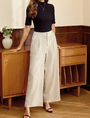 Pantaloni SHEIN, crem
