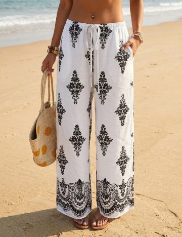 Pantaloni SHEIN, alb