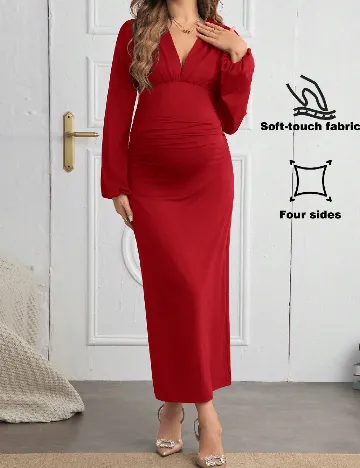 Rochie lunga SHEIN Maternity, rosu