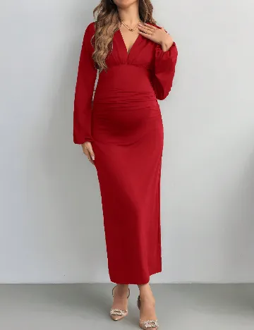 Rochie lunga SHEIN Maternity, rosu