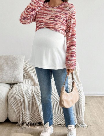 Bluza SHEIN Maternity, mix culori