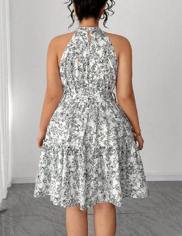 Rochie scurta SHEIN CURVE, negru/alb