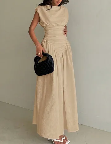Rochie lunga SHEIN, crem