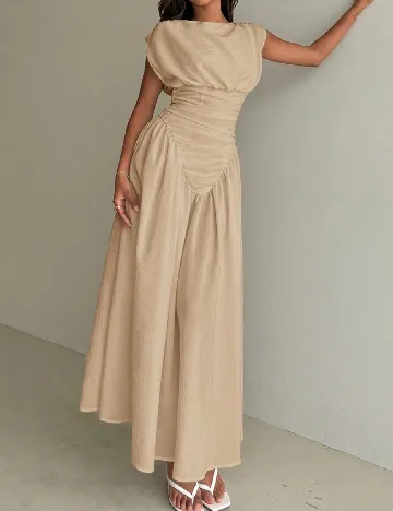 Rochie lunga SHEIN, crem