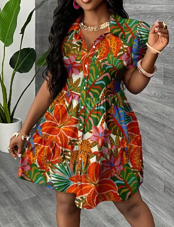 Rochie scurta SHEIN CURVE, mix culori