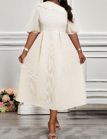 Rochie medie SHEIN CURVE, ecru