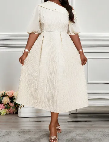 Rochie medie SHEIN CURVE, ecru
