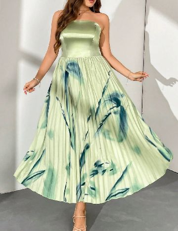 Rochie medie SHEIN CURVE, verde