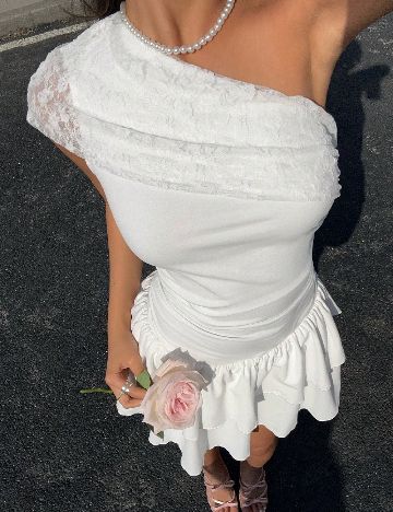 Rochie scurta SHEIN, alb