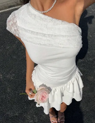Rochie scurta SHEIN, alb