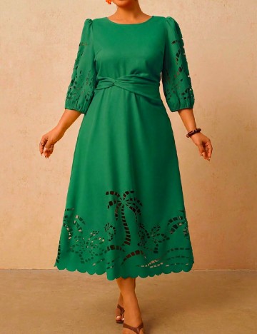 Rochie medie SHEIN CURVE, verde