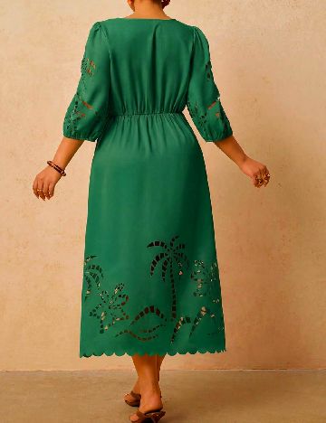 Rochie medie SHEIN CURVE, verde