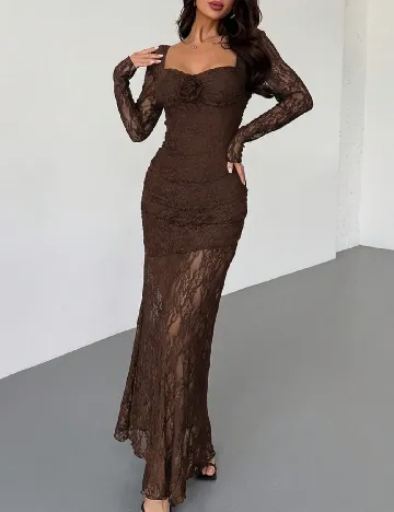 Rochie lunga SHEIN, maro