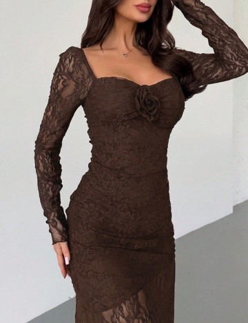 Rochie lunga SHEIN, maro