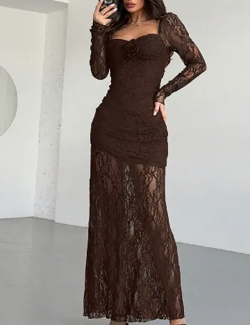 Rochie lunga SHEIN, maro