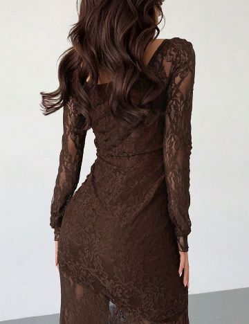 Rochie lunga SHEIN, maro
