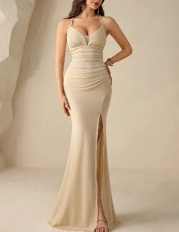 Rochie lunga SHEIN, crem