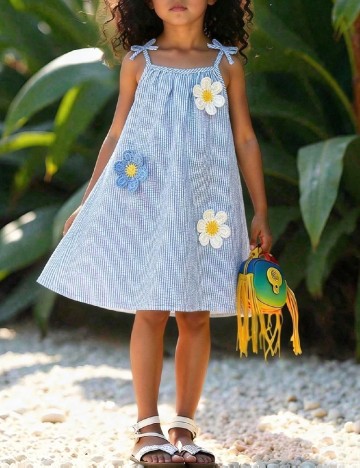 Rochie Shein Kids, albastru/alb