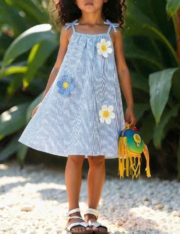 Rochie Shein Kids, albastru/alb