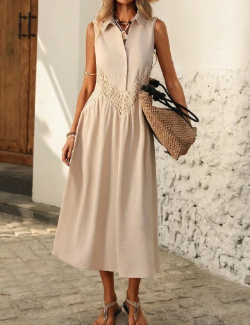 Rochie medie SHEIN, crem