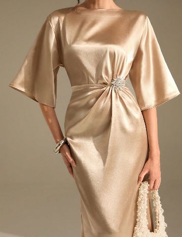 Rochie lunga SHEIN, crem
