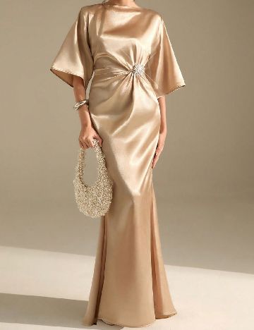 Rochie lunga SHEIN, crem