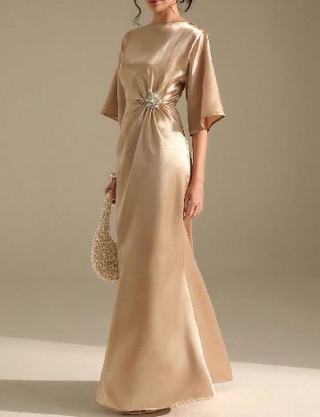 Rochie lunga SHEIN, crem