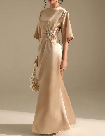 Rochie lunga SHEIN, crem