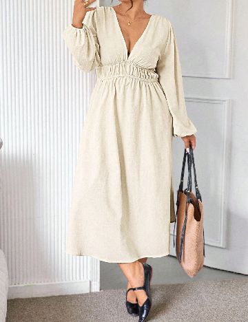 Rochie lunga SHEIN CURVE, crem