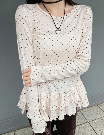 Bluza Friful, crem