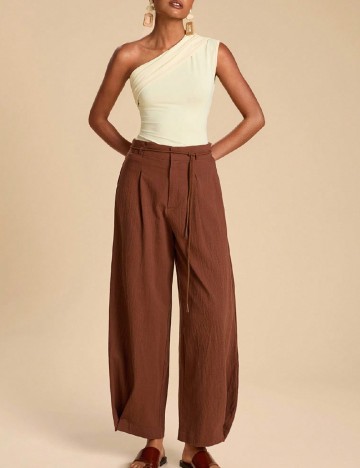 Pantaloni SHEIN, maro