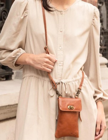 Geanta Gusti Leather Studio, maro