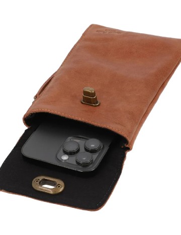 Geanta Gusti Leather Studio, maro