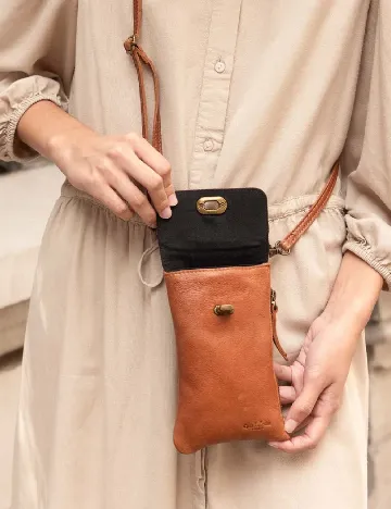 Geanta Gusti Leather Studio, maro