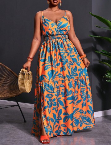 Rochie lunga SHEIN CURVE, mix culori