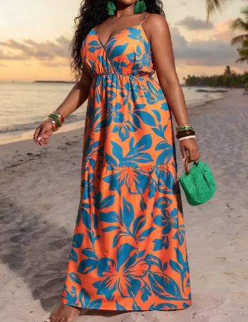 Rochie lunga SHEIN CURVE, mix culori