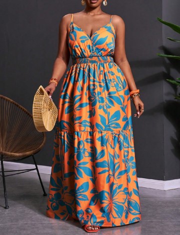Rochie lunga SHEIN CURVE, mix culori
