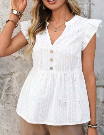Bluza Emery Rose, alb