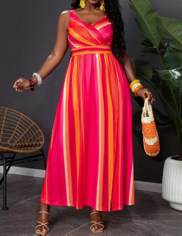 Rochie lunga SHEIN CURVE, mix culori