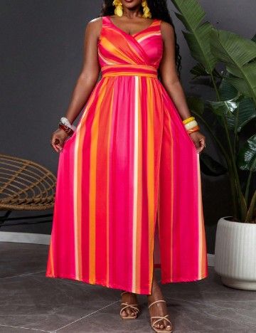 Rochie lunga SHEIN CURVE, mix culori