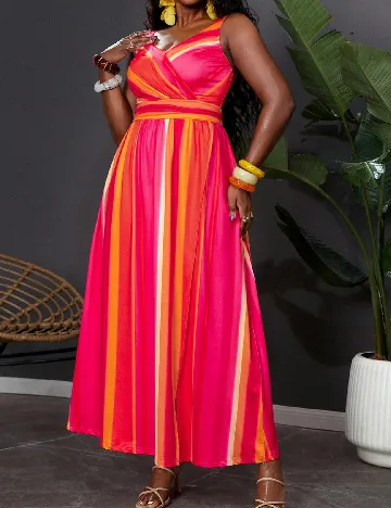 Rochie lunga SHEIN CURVE, mix culori