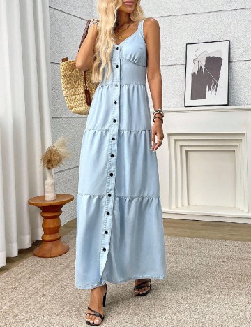 Rochie lunga SHEIN, albastru