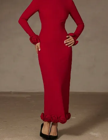 Rochie lunga Aveloria, rosu